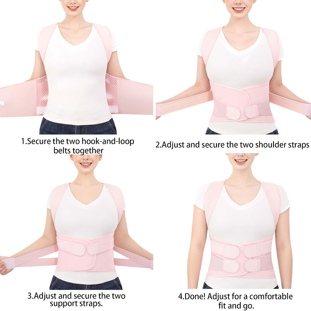 Posture Corrector for Women and Men, Back Brace Posture Corrector with Full Back Support, Adjustable Shoulder Brace