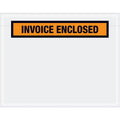 PL23 Pre-Printed Envelope, Invoice Enclosed, 7 Length x 5-1/2 Width x 2 mil Thick, Orange (Case of 1000) by Aviditi