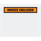 PL23 Pre-Printed Envelope, Invoice Enclosed, 7 Length x 5-1/2 Width x 2 mil Thick, Orange (Case of 1000) by Aviditi