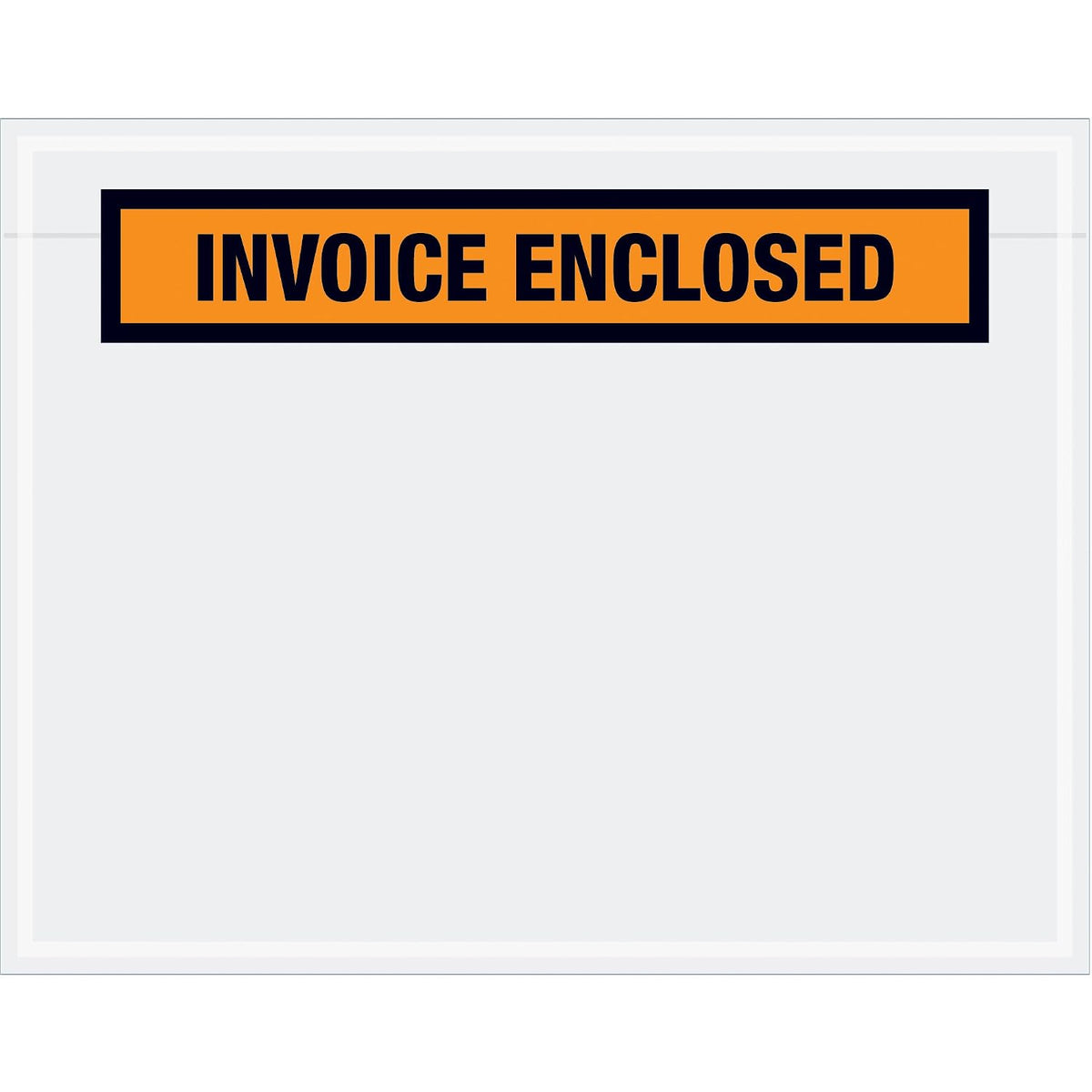 PL23 Pre-Printed Envelope, Invoice Enclosed, 7 Length x 5-1/2 Width x 2 mil Thick, Orange (Case of 1000) by Aviditi