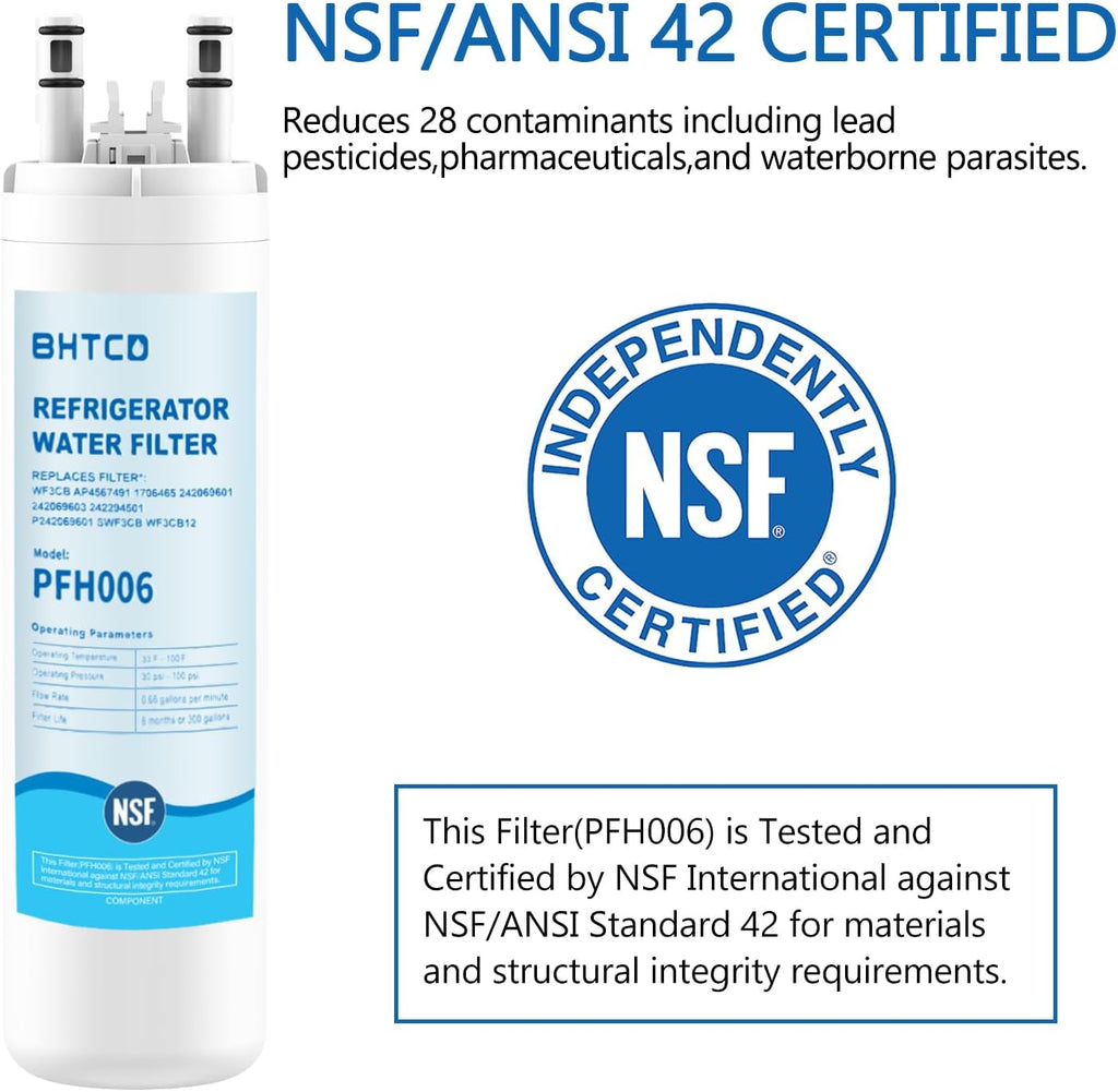FFSS2615TS LFSS2612TF LFSS2612TE Water Filter for Frigidaire Refrigerator