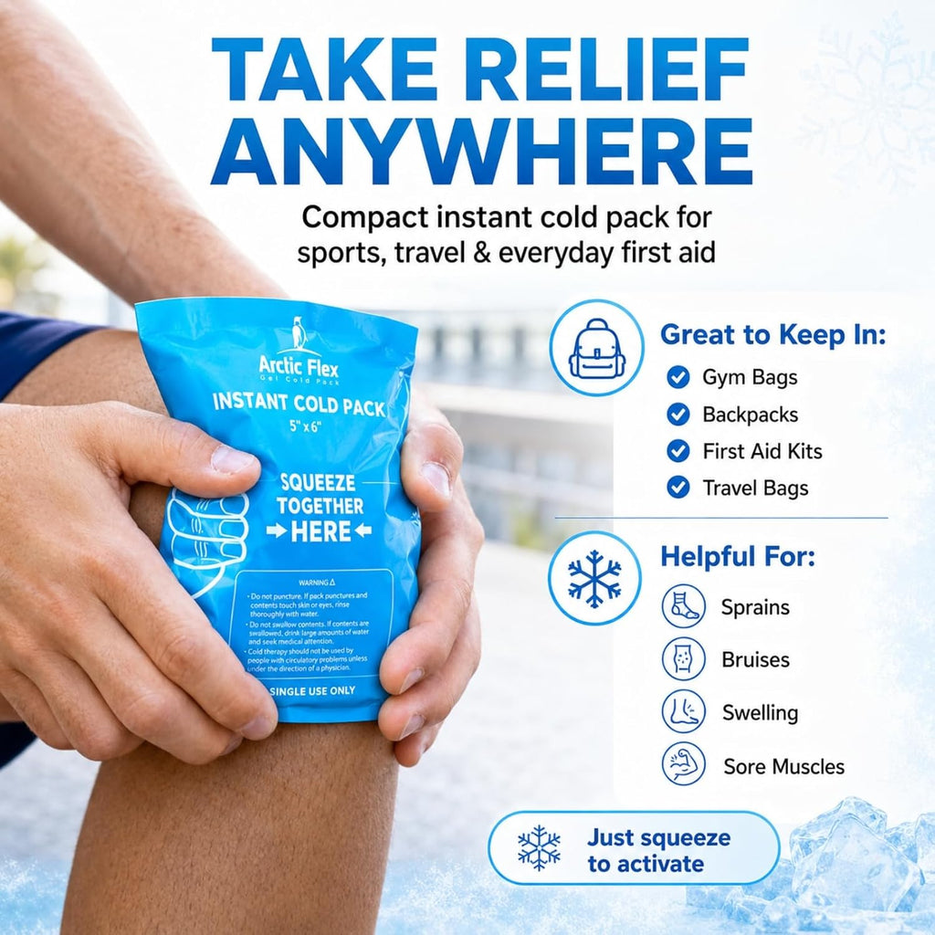 Breakable Ice Packs - Disposable Instant Cold Packs (24 Count)