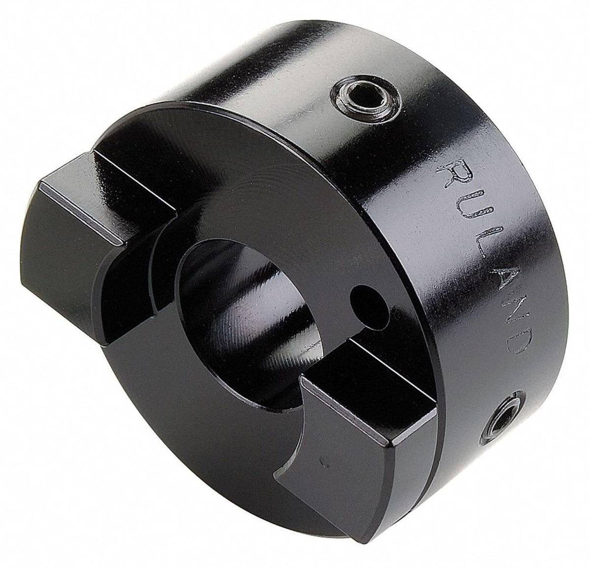 Ruland MOST19-8-A Oldham Coupling Hub, Set Screw Style, Black Anodized Aluminum, 8mm Bore, 19.1mm OD, 22.2mm Length