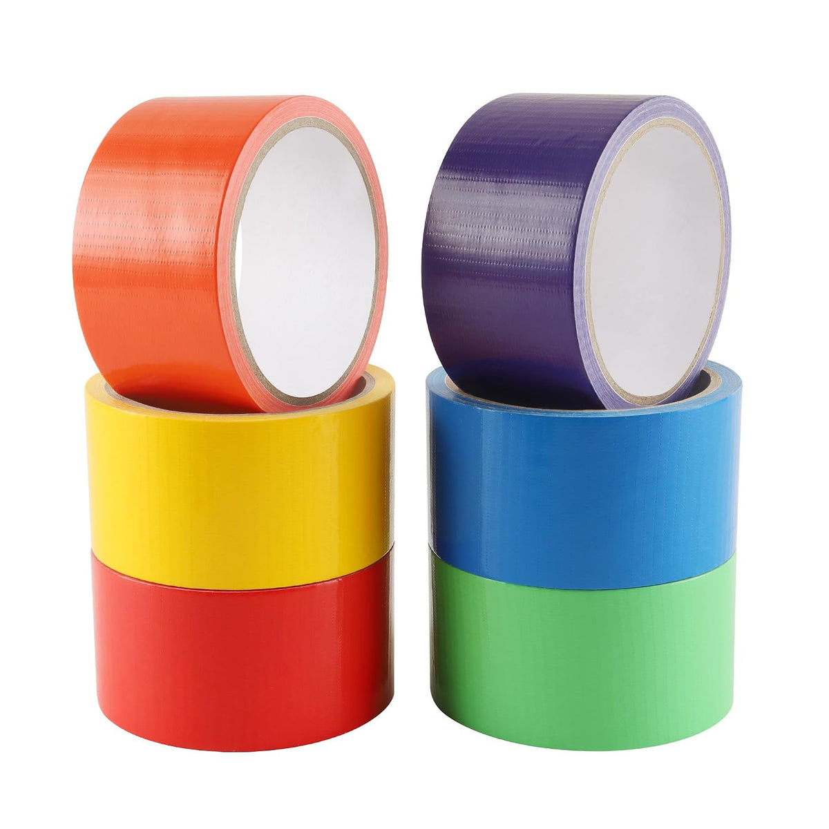 Rainbow Colored Duct Tape, 6 Pack 2 inches x 10 Yards