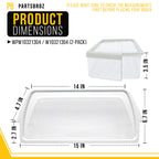 Refrigerator Door Shelf Bin for Whirlpool WRS342FIAM00 (2-Pack)