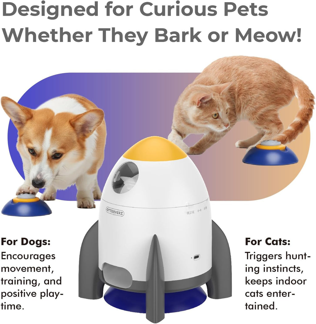 Interactive Dog Puzzle Feeder Toy, Automatic Dogs Treat Dispenser for IQ Training & Slow Feeder, Dog Food Dispenser