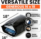 16x18 Large Plastic Shopping Bags for Small Business - Bags with Handles