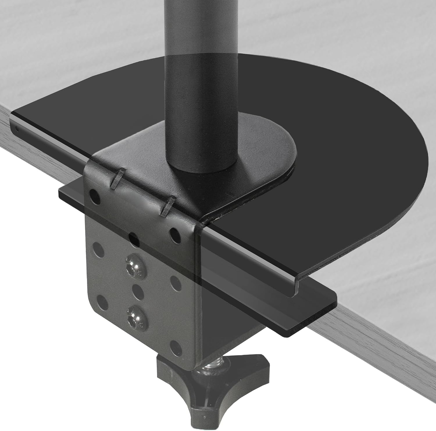 Steel Reinforcement Bracket Mount Plate for Thin, Glass, and Other Fragile Table Top Surfaces, Compatible with Most
