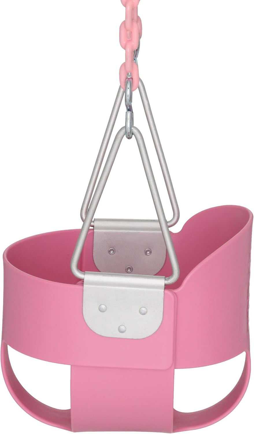 WS 2083 Full Bucket Toddler Swing with Chains, 50 Pound Capacity, Pink