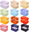 24 Pcs Jewelry Gift Boxes Set for Gift, 12 Colors, 3.2 x 2 Inches