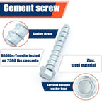 80 Pack 3/8 x 3'' Concrete Anchors and Screw Kits Galvanized