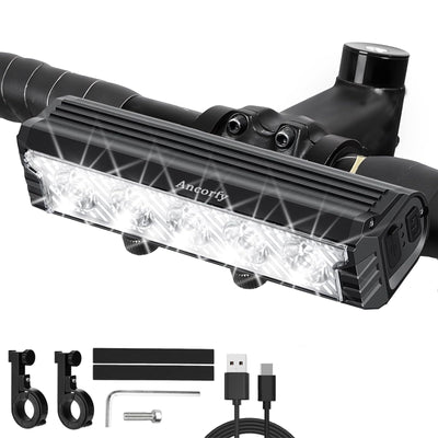 Super Bright LED Bike Light, Bicycle Headlight Waterproof Bike Headlight, 5 Modes 2500 Lumen Bicycle Headlight, MTB