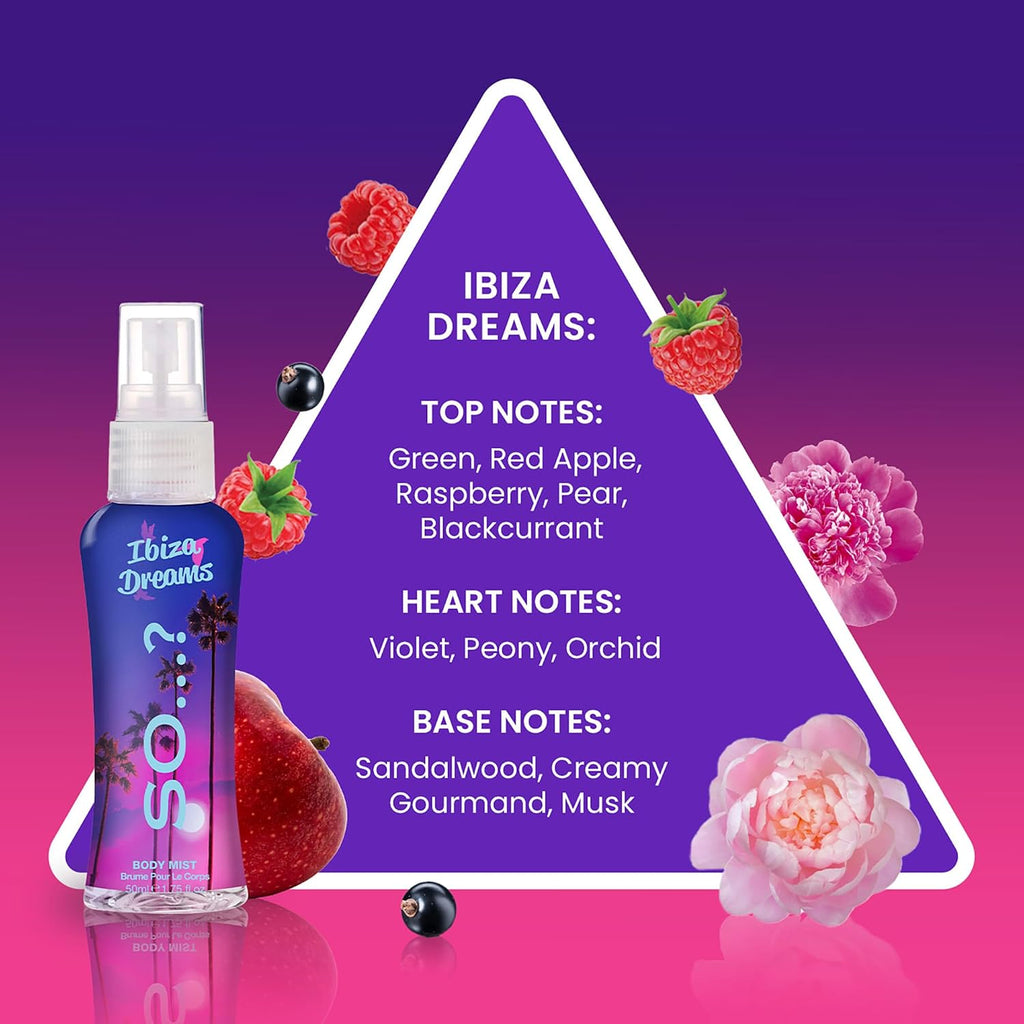 Escapes Body Mist Set - Perfumes for Women - Everyday Body Spray for Women - Vegan, Cruelty Free Fragrances - Travel