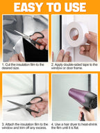 Winter Window Insulation, Plastic Covering, Clear Shrink Film