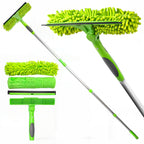 Professional Window Squeegee for Window Cleaning, 2 in 1 Rotatable Window Cleaning Squeegee Kit with Extension Pole