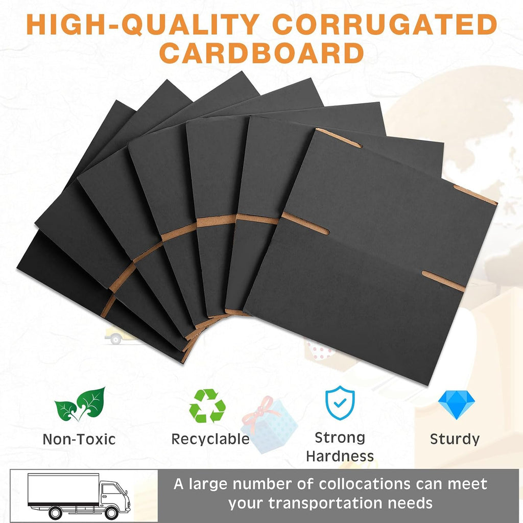 72 Pcs 4 x 4 x 4 Inch Shipping Boxes for Small Business,Black