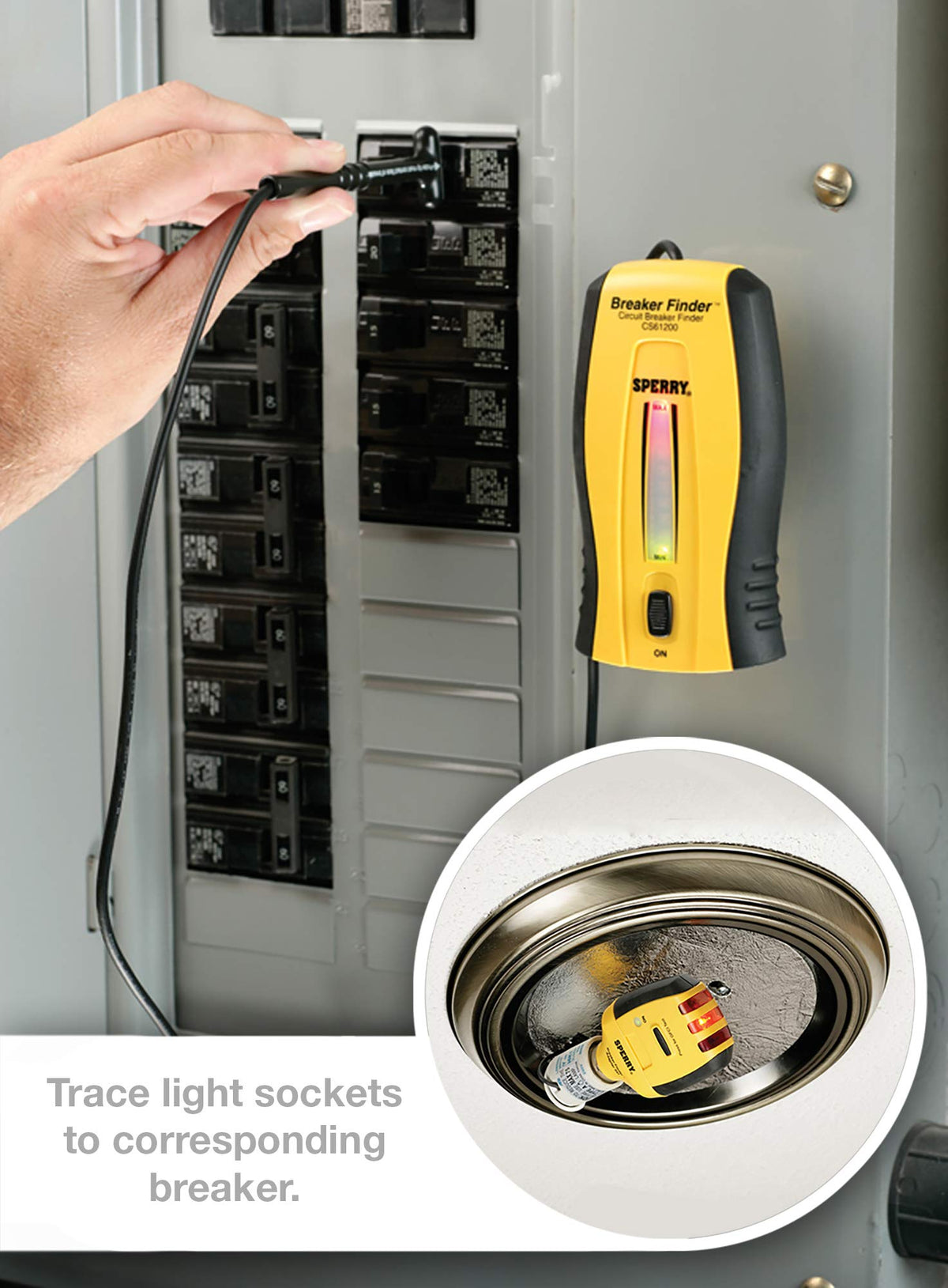Sperry Instruments CS61200P Circuit Breaker Finder Kit, 120V AC