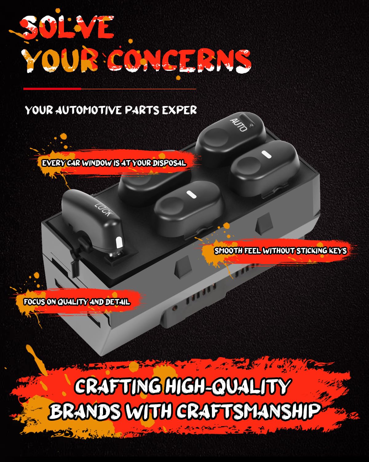 cciyu Driver Side Master Power Window Switch 1997-05 for Buick Century