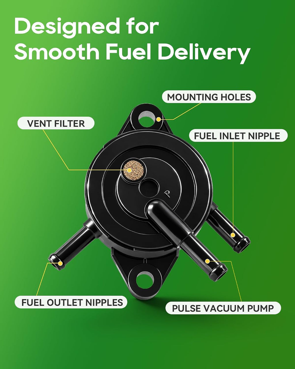 Carbhub Fuel Pump for Kohler 17HP-25 HP Small Engine Lawn Mower Tractor