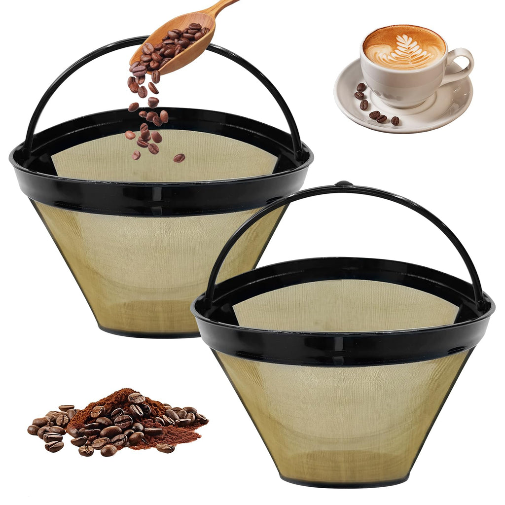 2 Pack #4 Reusable Coffee Filters for Ninja Dual Brew Coffee Maker