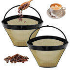 2 Pack #4 Reusable Coffee Filters for Ninja Dual Brew Coffee Maker
