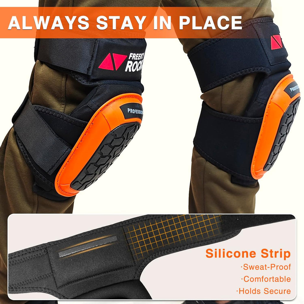 Knee Pads for Men Construction Knee Pads for Work with Heavy Duty Anti-Slip Cap Work Knee Pads with Thick Gel Padding