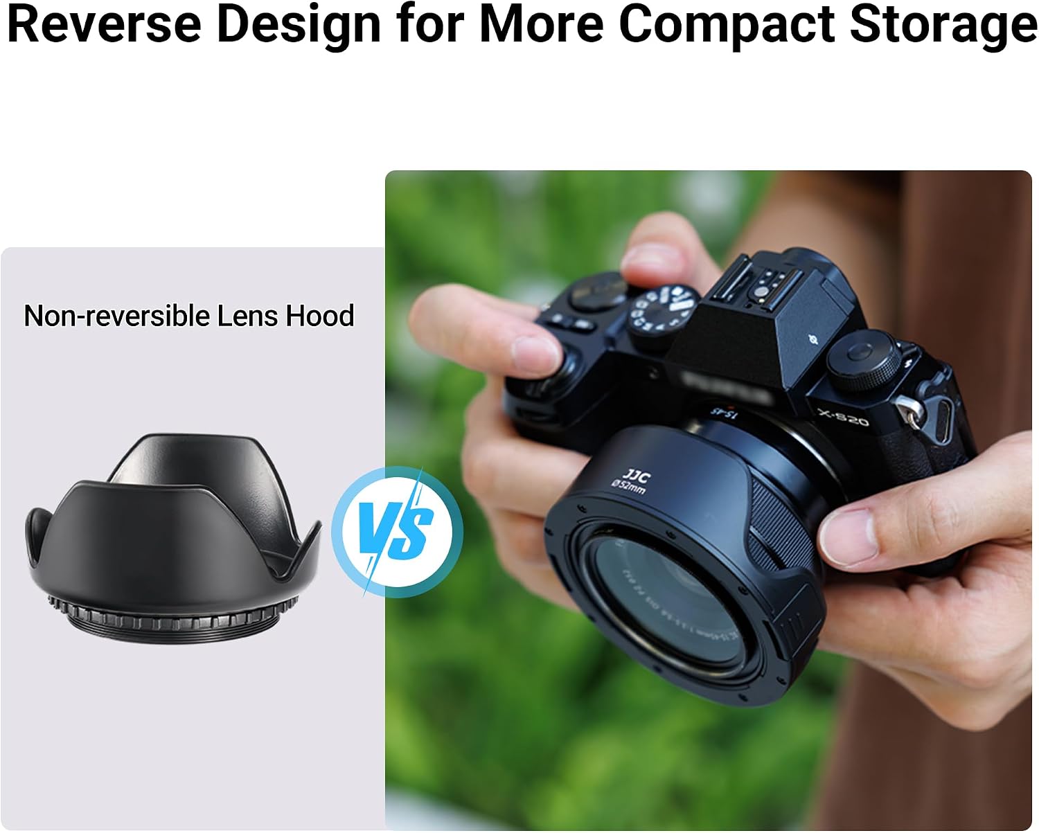 58mm Tulip Flower Lens Hood, Reversible & Support 58mm Filter/Lens Cap | for Canon EOS Rebel T7 T6 T8i T7i T6i SL3