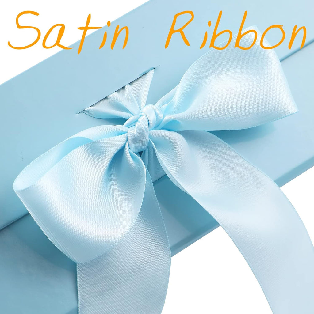 Large Baby Blue Gift Box with Lid for Present 13x9.7x3.4 Inches
