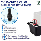 Condensate Pumps CV-10 Check Valve for Little Giant | 2 Pack