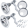 Boat Cam Latch, Marine 316 Stainless Steel Boat Hatch Latch with Back Plate, Flush Pull Handle & Adjustable Arm Includes Installation Screws Marine Hatch Deck Hardware for Ships, Yachts, RVs 1pcs/2pcs
