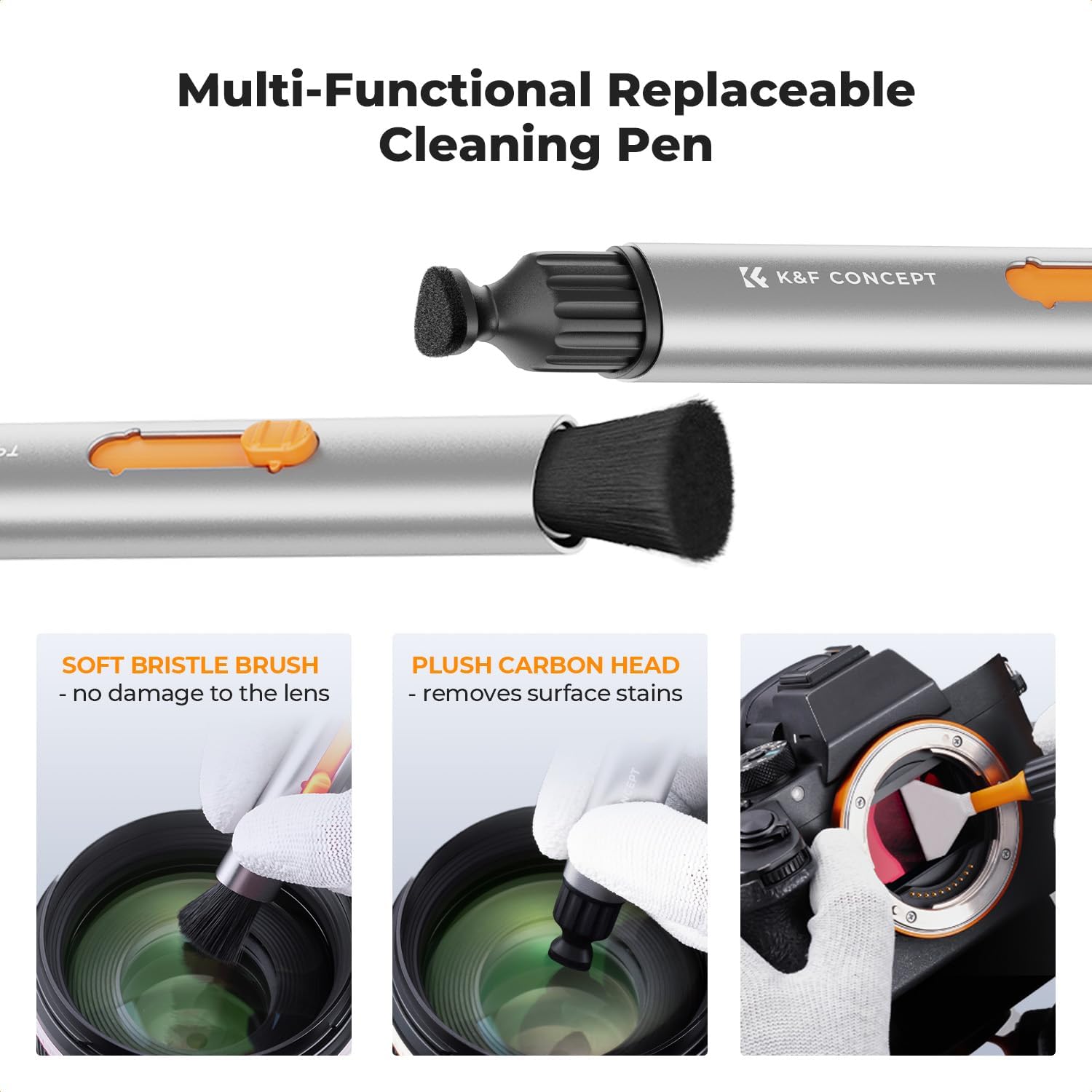 23-in-1 Lens Cleaning Kit for Pro Photographers, Multi-Scene | Replaceable APS-C and Full-Frame Swabs,Prevent