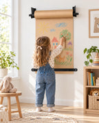 Kraft Paper Dispenser Wall Mount, Adjustable Paper Roll Holder for 18"/24"