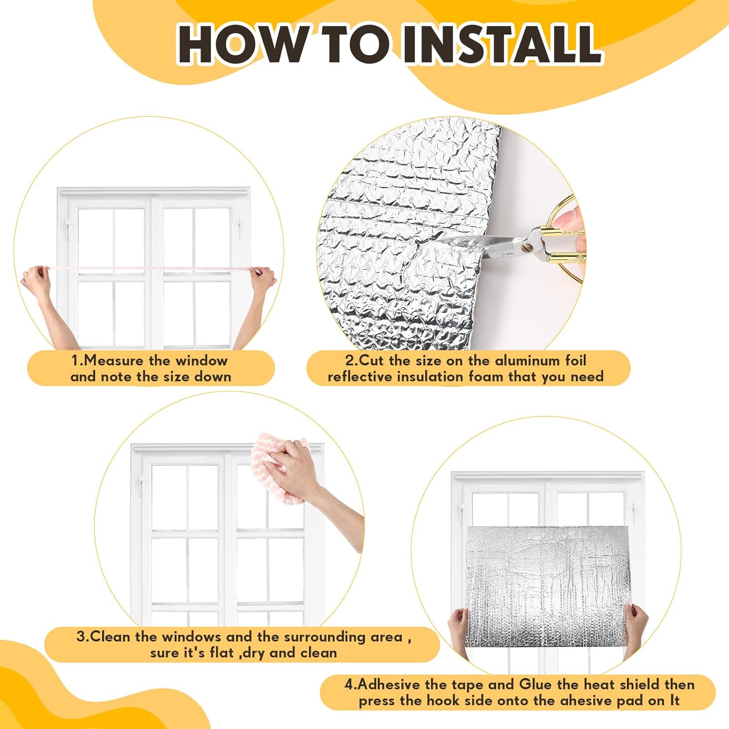 24 Pcs Garage Door Insulation Panels Kits Double Bubble Reflective Aluminum Foil Radiant Barrier Thermal Insulation
