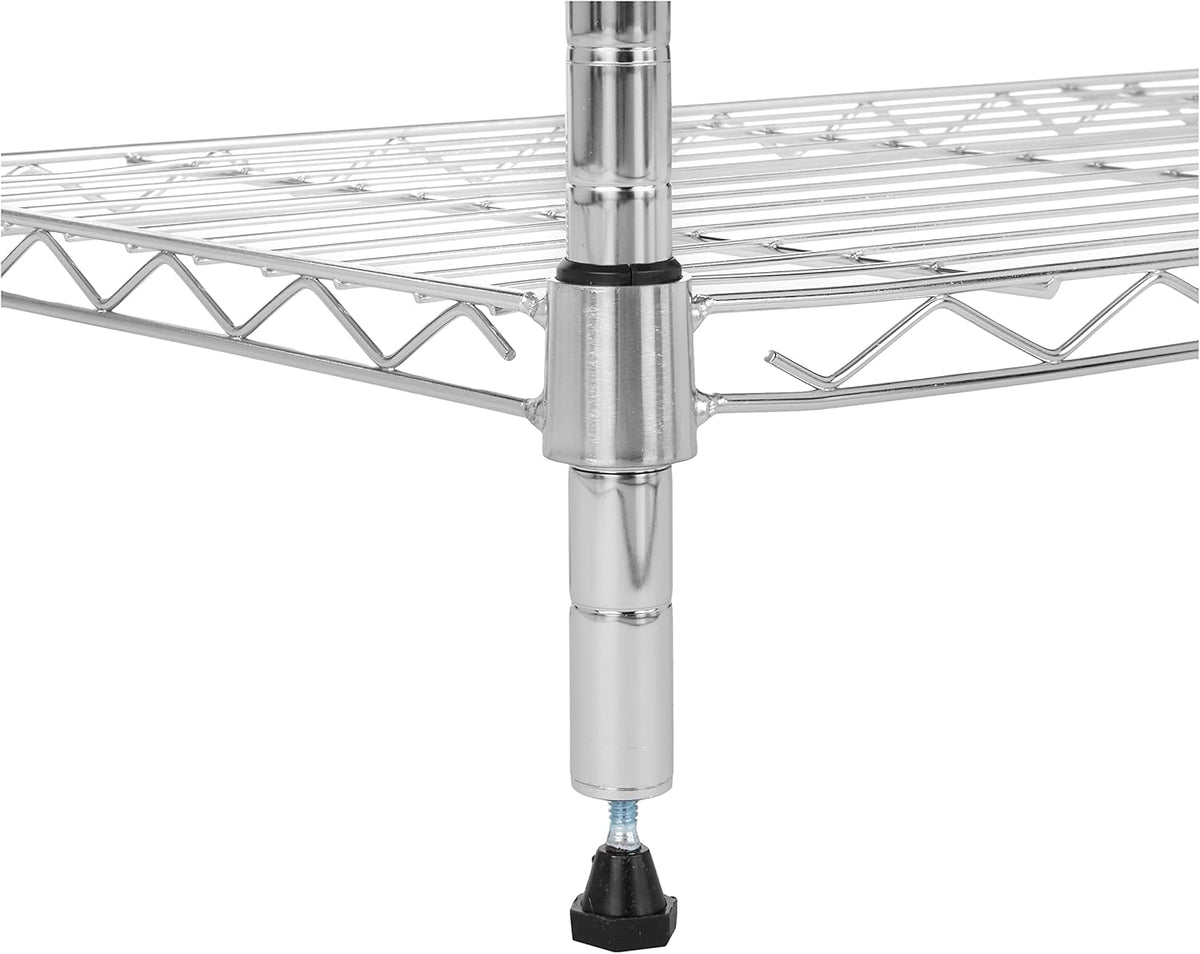 5-Shelf Adjustable Storage Shelving Unit for Garage, Steel Wire Rack, 200 Pound Loading Capacity per Shelf, 23.2" x
