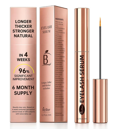 Lash Serum for Eyelash Growth: Eyelash Growth Serum with Peptides & Botanical Extracts for Longer, Fuller-Looking