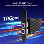 VIMIN 10G PCI-E Network Card with 10Gbps Dual RJ45 Ports