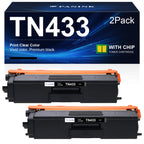 TN433 Black Toner Cartridge Replacement for Brother TN-433 TN433BK