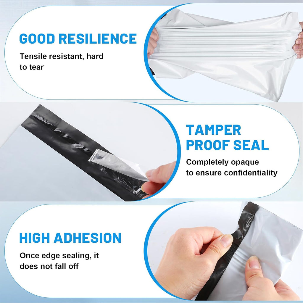 Poly Mailers 10x13 Inch 50 Pcs, Large Shipping Bags for Clothing | Waterproof Strong Adhensive Mailing Bags for Small