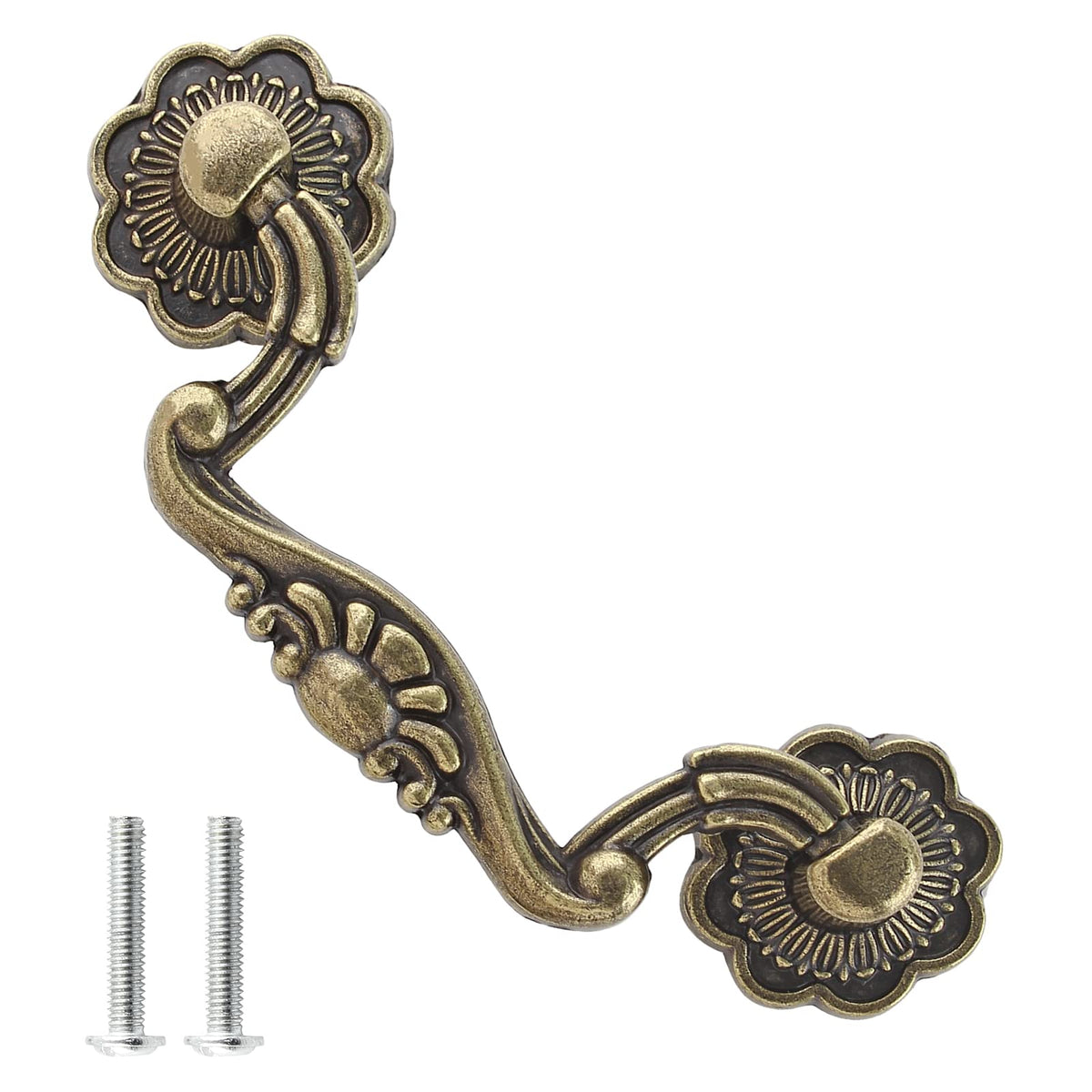 6 Pcs 3 Inch Bail Handle Drop Pulls Vintage Drop Bail Drawer Pulls