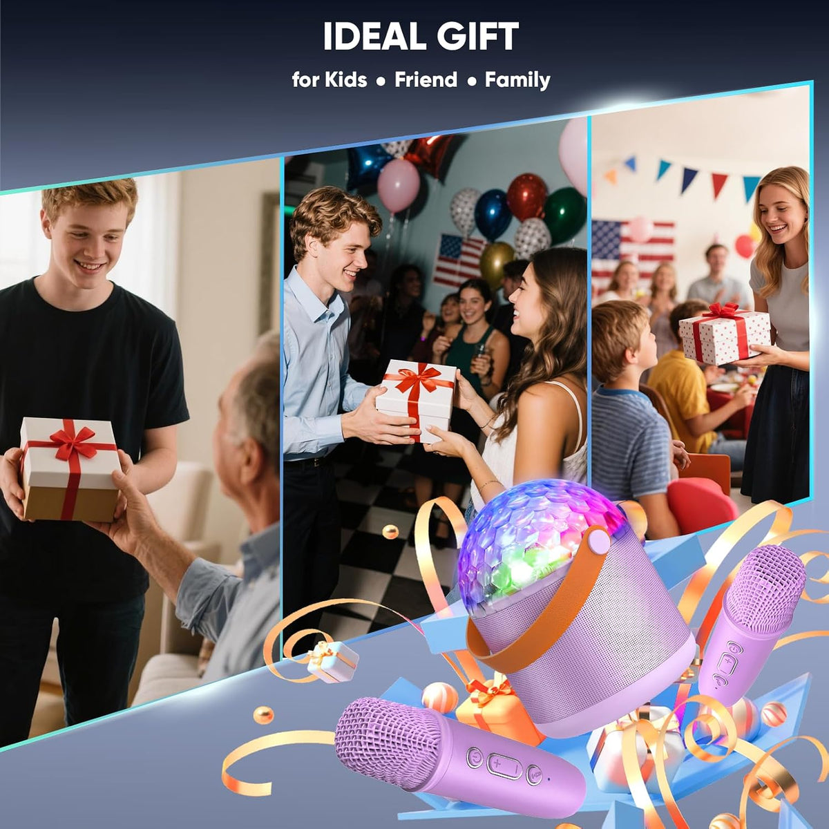 Mini Karaoke Machine for Kids, Birthday Party Gifts Toys for Girls Ages 4 5 6 7 8 9 10 11 12+ Years Old, Karaoke