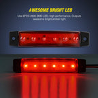 3.8 Inch 6 LED Red Trailer Side Marker Lights,10 Pack