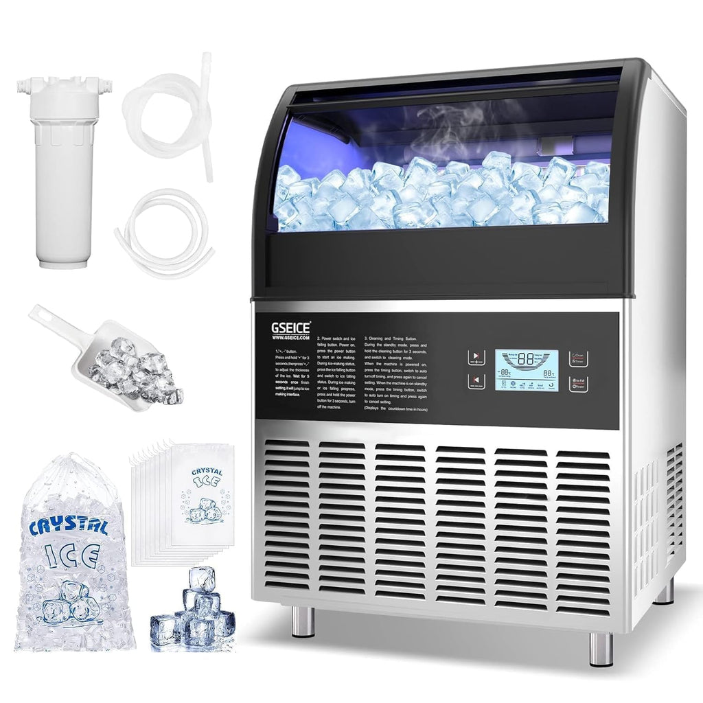 Commercial Ice Maker Machine (250lbs/24H with 70lbs Ice Storage)