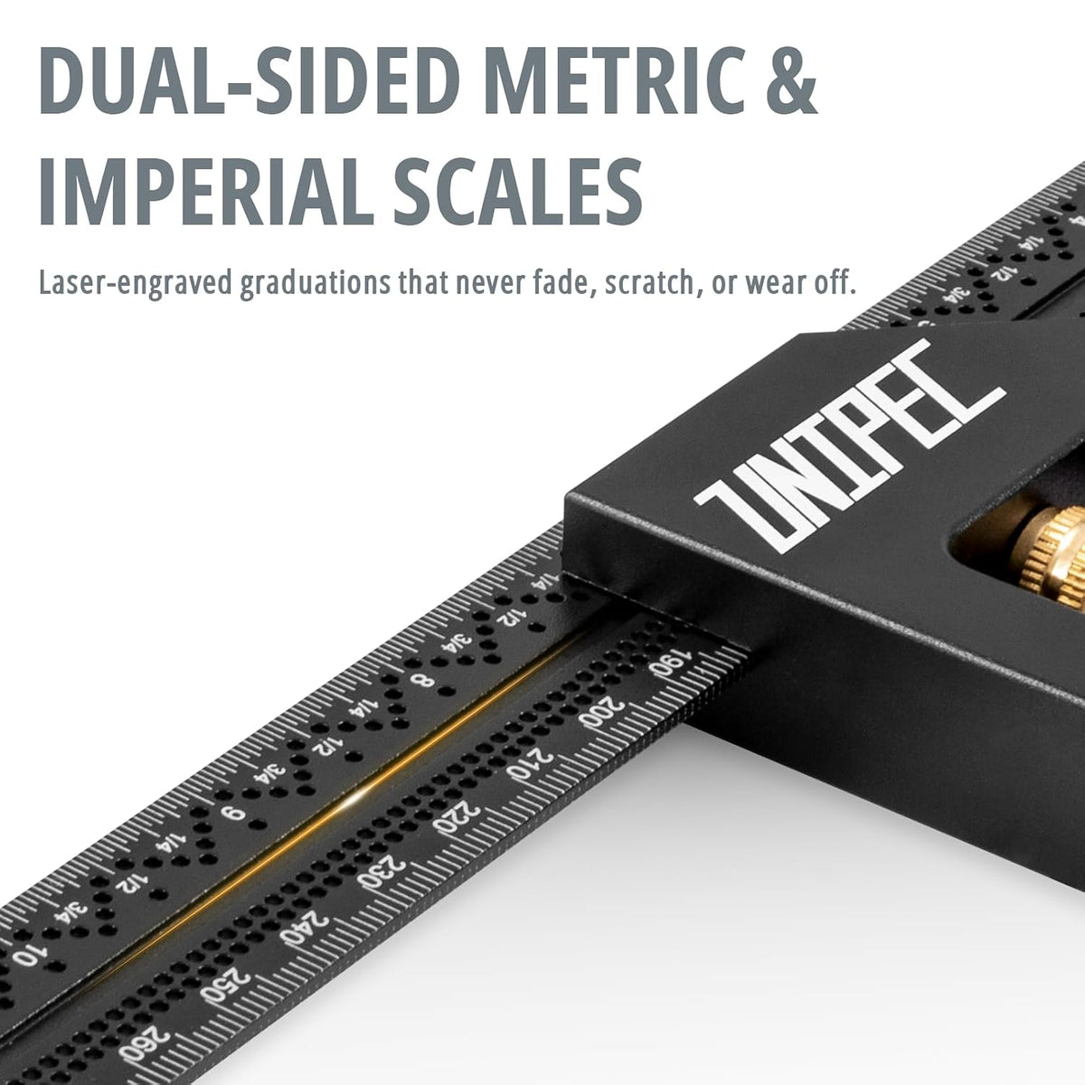 Combination Angle Square, 12-Inch Metric & Inch Ruler