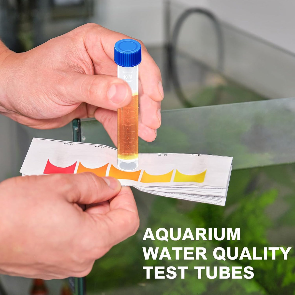 12 Pcs 10ml Replacement Test Tubes for Aquarium Test Kits, Blue