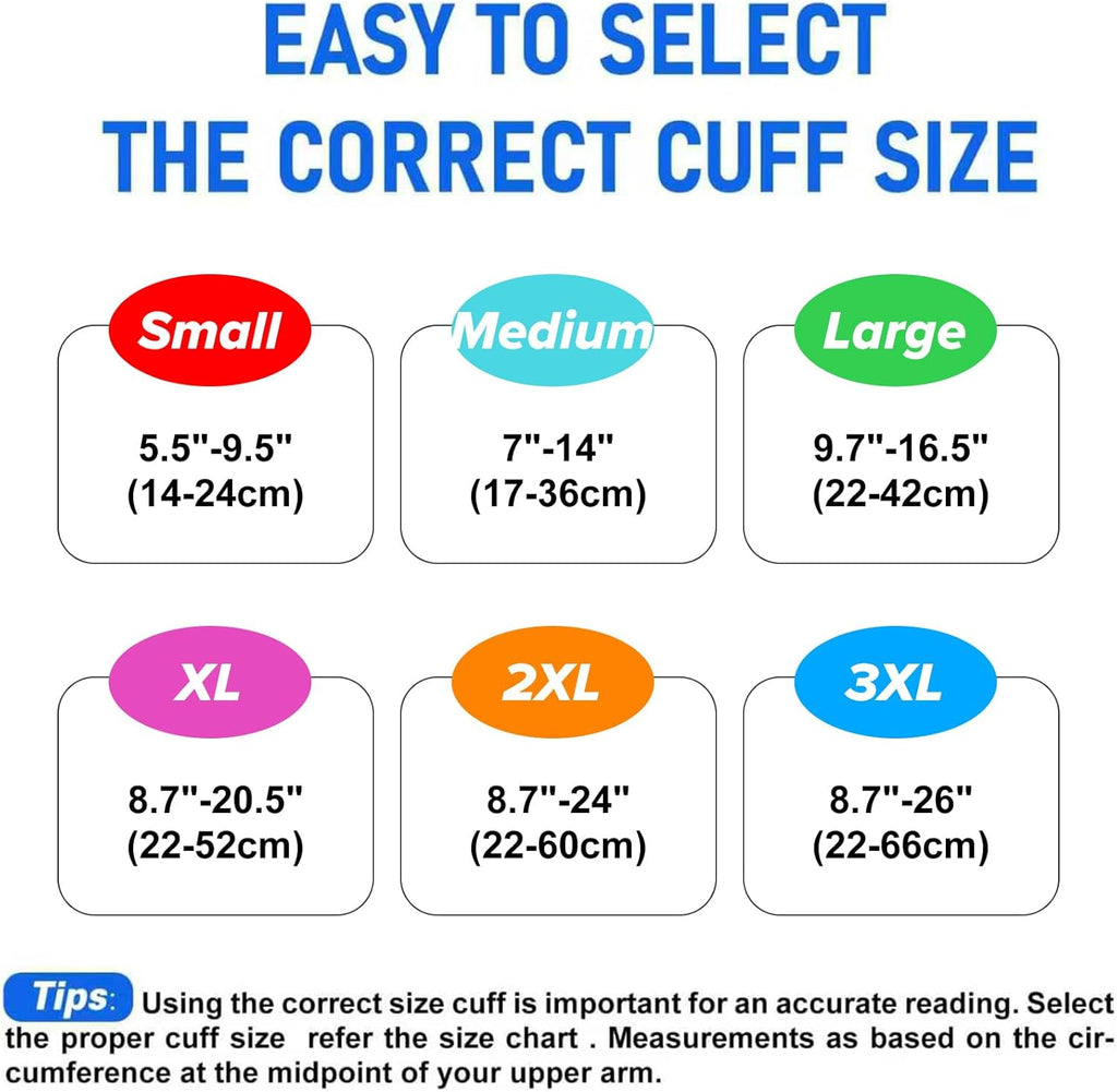Large Blood Pressure Cuff, Adult Cuff, Compatible with Most Monitors, ARM Blood Pressure Replacement Cuff with 8