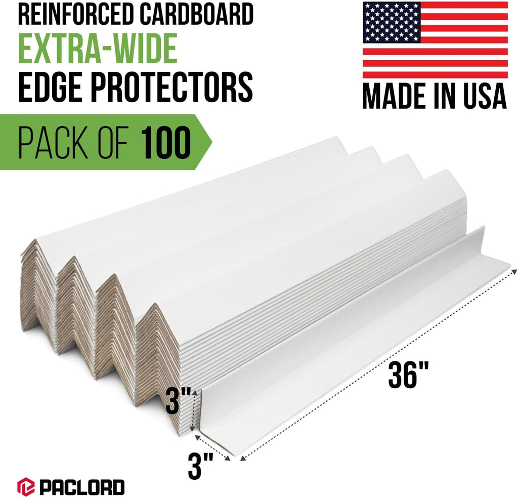 Extra-Wide 36" x 3" x 3" Reinforced Cardboard Edge Protectors