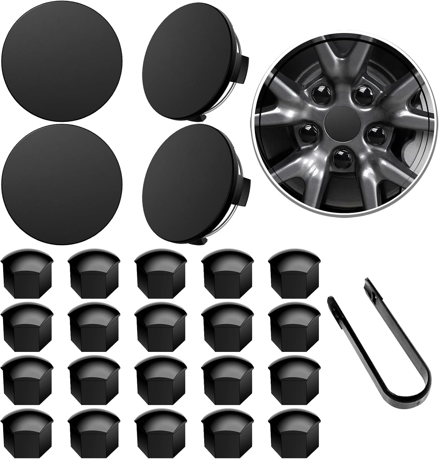 Wheel Center Caps for Tesla Model Y Model 3 19 Inch Model S 20 Inch Wheel Hub Caps Center Cover with 4 Hub Center Cap