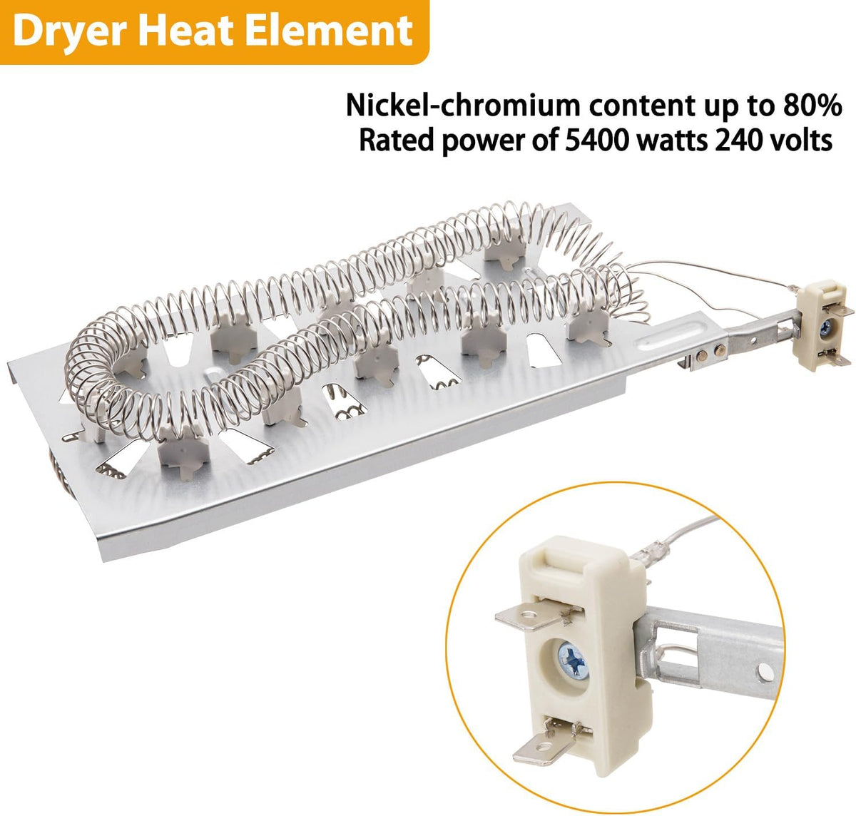 WED5100HW2 WED5100HC2 WED5100HC0 Dryer Heating Element Kit for Whirlpool