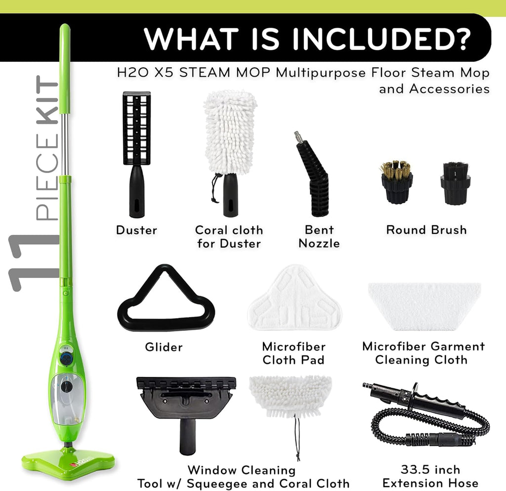X5 Steam Mop & Handheld Steam Cleaner | 5-in-1 Floor Steamer | Hardwood, Tile & Laminate Cleaner | Carpet Glider