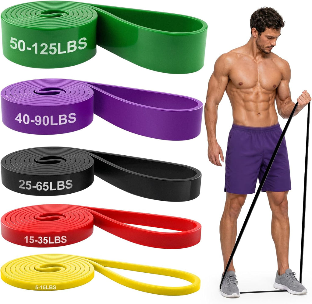 Resistance Bands for Working Out, 5 Levels Pull Up Assistance Bands Set for Workout, Exercise, Home Gym & Strength